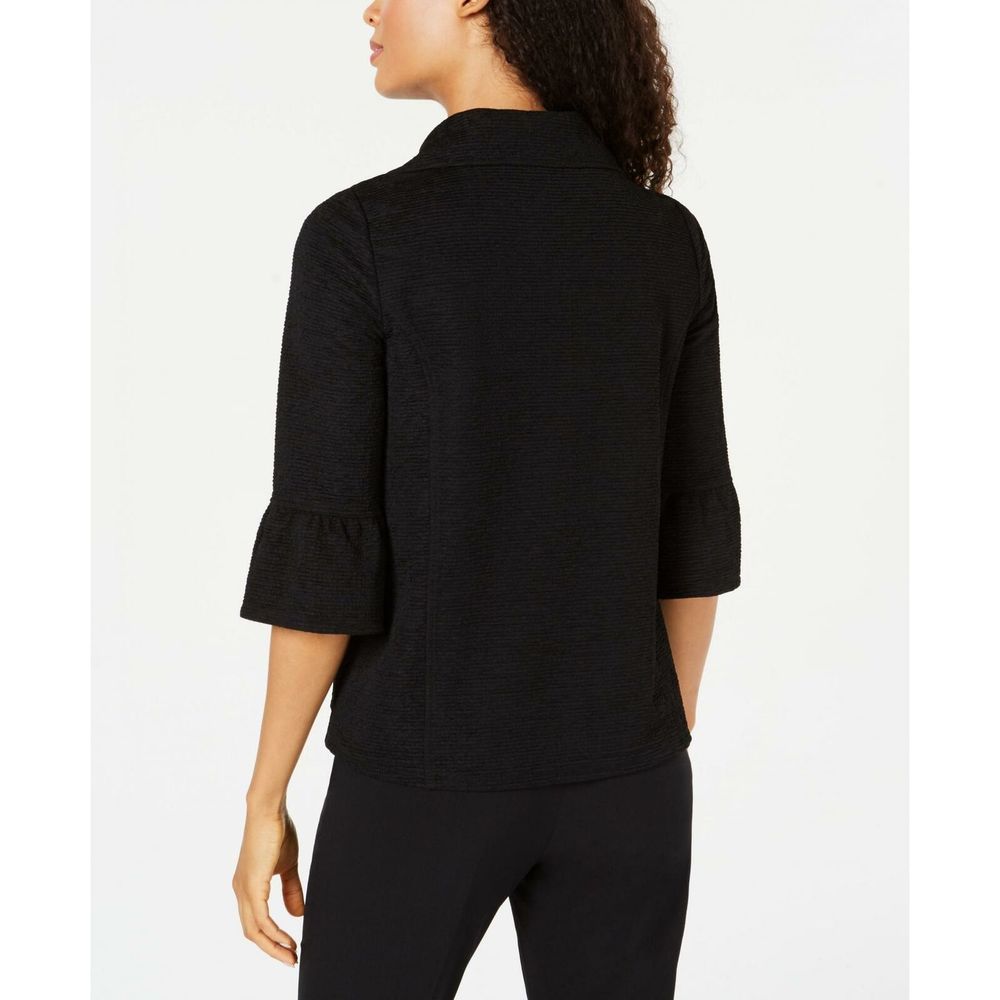 JM Collection Textured Three-Button Jacket,Large - Picture 6 of 9